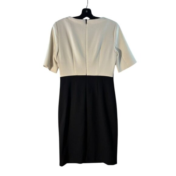Hugo Boss Womens Black & White Colorblock Sheath Dress Size US 4 Formal Workwear - Picture 3 of 9